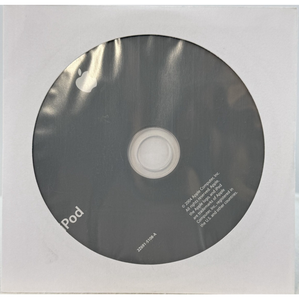 Apple 2004 iPod Setup & Software Install CD 2Z691-5108-A Rare OEM Disc